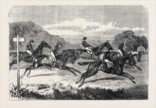 SALISBURY RACES: START FOR THE WILTSHIRE STAKES, UK, 1866