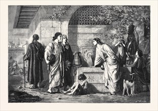 "THE PARENTS OF CHRIST SEEKING HIM." BY E. ARMITAGE, IN THE EXHIBITION OF THE ROYAL ACADEMY, 1866
