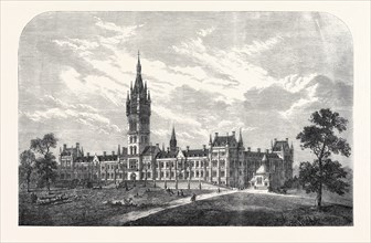THE GLASGOW UNIVERSITY: INTENDED NEW BUILDINGS, UK, 1866