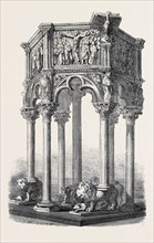 MODEL OF PULPIT IN THE BAPTISTERY AT PISA, ITALY