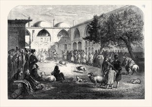 RAM-FIGHTING AT THE PERSIAN KHAN, CONSTANTINOPLE, 1866