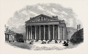 NEW ROYAL EXCHANGE, (FROM THE ARCHITECT'S DRAWING.)