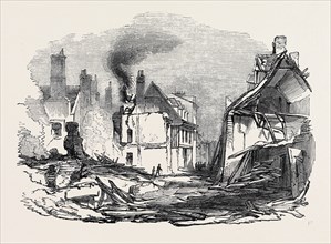 RUINS AFTER THE FIRE, AT GRAVESEND