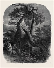 SPECIMEN OF WOOD ENGRAVING, "THE DEATH OF THE CHILDREN OF NIOBE," FROM THE PAINTING BY WILSON