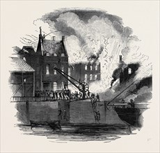 FIRE AT BOSTON, FROM A DRAWING BY MR. W. CAISTER