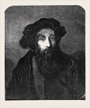 A JEWISH RABBI, BY REMBRANDT, IN THE NATIONAL GALLERY