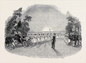 SCENE FROM THE BURLESQUE OF "ALADDIN; OR THE WONDERFUL LAMP," AT THE LYCEUM THEATRE