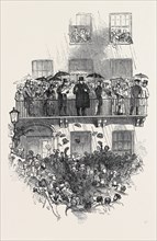 O'CONNELL AT THE BALCONY, IN MERRION SQUARE, DUBLIN