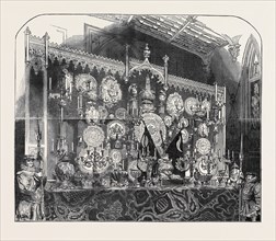 THE GRAND BUFFET, ST. GEORGE HALL, AT THE GARTER BANQUET, GIVEN TO HIS MAJESTY THE KING OF THE
