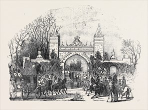 ARCH AT WOLTHORPE, HER MAJESTY'S VISIT TO BURGHLEY