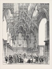 THE BANQUET IN THE GREAT HALL, AT BURGHLEY