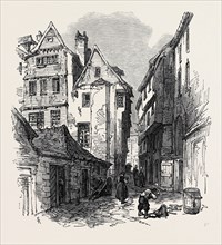 STREET IN MORLAIX, BRITTANY, FRANCE, 1871