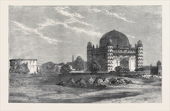 TOMB OF MOHAMMED ADIL CHAH, BEEJAPOOR, INDIA, 1871