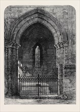 THE GRAVE OF SCOTT IN DRYBURGH ABBEY, 1871