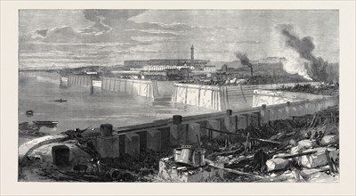 THE NEW DOCKS AND REPAIRING BASIN AT CHATHAM, 1871
