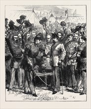 THE BELGIAN GARDES CIVIQUES AT THE WIMBLEDON CAMP: "THE VIN D'HONNEUR", 1871