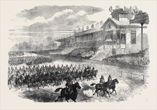 REVIEW OF THE FRENCH ARMY AT LONGCHAMPS, BOIS DE BOULOGNE, 1871