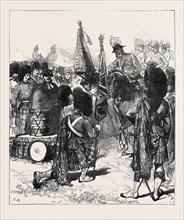 PRESENTATION OF NEW COLOURS TO THE 42ND HIGHLANDERS, 1871