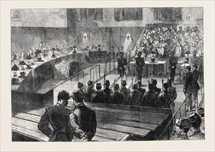 THE COMMUNIST TRIALS AT VERSAILLES: THE COURT CLEARED, READING THE SENTENCE, 1871