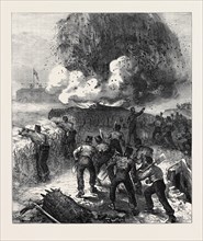SIEGE OPERATIONS AT CHATHAM: EXPLOSION OF A MINE, 1871