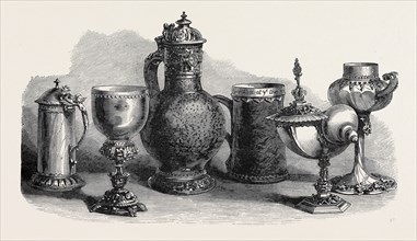 TANKARDS, GOBLETS, AND CUPS, ART LOAN COLLECTION, SOUTH KENSINGTON MUSEUM, LONDON, 1871