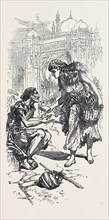 SCENE FROM 'THE COFFEE MERCHANT', "The flower-girl gave him a piece of bread, with three large