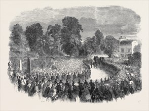FUNERAL OF MR, BRAIDWOOD, THE LATE CHIEF OF THE LONDON FIRE BRIGADE, IN ABNEY PARK CEMETERY