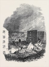 THE RUINS OF COTTON'S WHARF, THE GREAT FIRE IN SOUTHWARK, JULY6, 1861