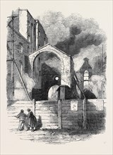 PARTS OF COTTON'S WHARF AND HAYE'S WAREHOUSE, THE GREAT FIRE IN SOUTHWARK, JULY6, 1861