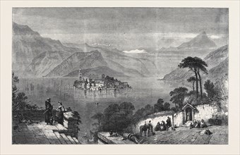 "THE LAGO D'ORTA," BY W.C. SMITH, IN THE EXHIBITION OF THE SOCIETY OF PAINTERS IN WATER COLOURS