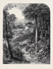 "THE PATH TO BLACKDOWN AND THE SURREY HIGHLANDS," BY J.W. WHYMPER, FROM THE EXHIBITION OF THE NEW