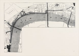 PLAN OF THE PROPOSED THAMES EMBANKMENT, SATURDAY, AUGUST 10, 1861.
