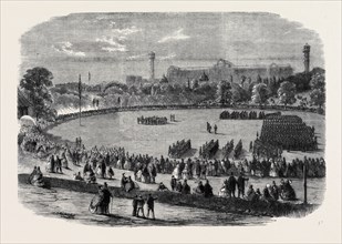 REVIEW AT THE CRYSTAL PALACE OF CADETS ATTACHED TO METROPOLITAN AND SUBURBAN VOLUNTEER CORPS