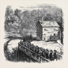 THE CIVIL WAR IN AMERICA: FRANKLIN'S BRIGADE PASSING ARLINGTON MILL ON ITS WAY TO OCCUPY MUNSON'S
