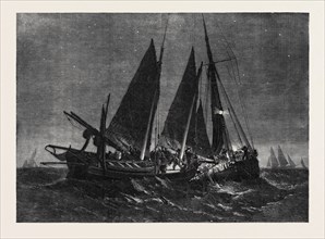 FIGHT OFF THE NORTH FORELAND BETWEEN THE CREW OF THE PRINCE ARTHUR FISHING-SMACK OF RAMSGATE AND OF