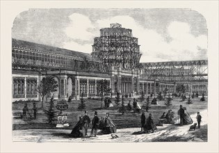 PROGRESS OF THE INTERNATIONAL EXHIBITION BUILDING: VIEW OF THE BUILDING FROM THE ROYAL