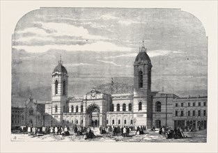THE AGRICULTURAL HALL, ISLINGTON, IN PROCESS OF CONSTRUCTION