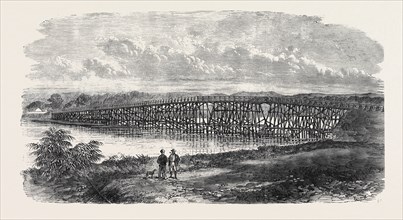 BRIDGE AT NORTH FREMANTLE, WESTERN AUSTRALIA, 1868