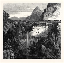 THE EXPEDITION TO ABYSSINIA: WATERFALL ON THE MAI MUNA, NEAR SENAFE, 1868