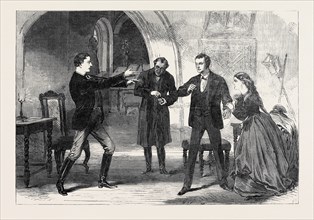 SCENE FROM "NO THOROUGHFARE," AT THE ADELPHI THEATRE, 1868