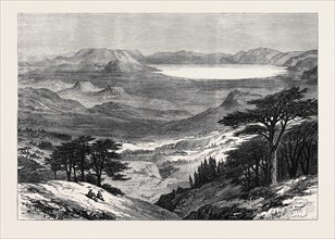 THE BRITISH EXPEDITION TO ABYSSINIA: LAKE ASHANGI FROM THE ANTALO ROAD, 1868