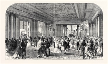 THE QUEEN'S DRAWINGROOM: GRAND ENTRANCE HALL, BUCKINGHAM PALACE, 1868
