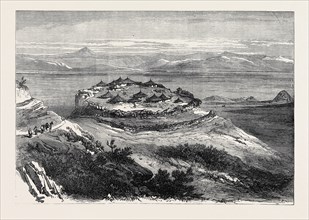 THE WAR IN ABYSSINIA: VILLAGE ON THE PASS BETWEEN ASHANGI AND LAT, 1868