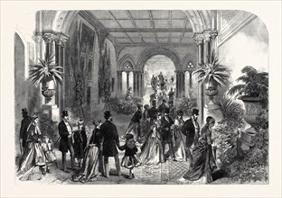 THE GRAND STAIRCASE AT THE LEEDS EXHIBITION OF ARTS, 1868