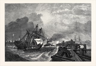 "SHIP AND CREW SAVED," BY G.H. ANDREWS, IN THE EXHIBITION OF THE SOCIETY OF PAINTERS IN WATER
