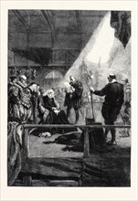 "EXECUTION OF MARY QUEEN OF SCOTS," FROM A DRAWING BY J. GILBERT