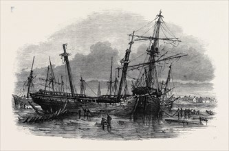 THE RECENT GALE, WRECKS AT HARTLEPOOL, FEBRUARY, 1861