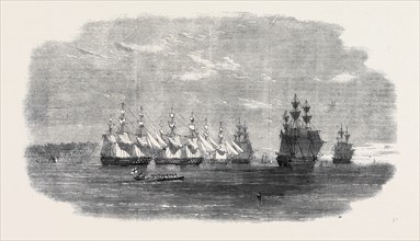 THE BRITISH FLEET LYING IN THE ROADSTEAD OF BEYROUT