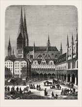 GERMANY: A SCENE IN THE MARKETPLACE AT LUBECK