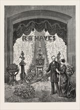 CALIFORNIA: VISIT OF PRESIDENT HAYES AND PARTY TO SAN FRANCISCO, THE FLORAL DECORATIONS OF THE